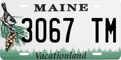 ME license plate 3067TM