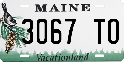 ME license plate 3067TO