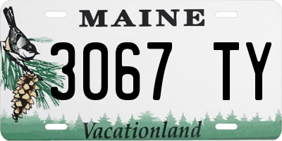 ME license plate 3067TY