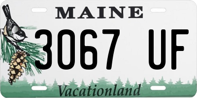 ME license plate 3067UF