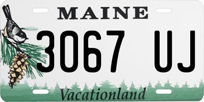 ME license plate 3067UJ