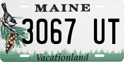 ME license plate 3067UT