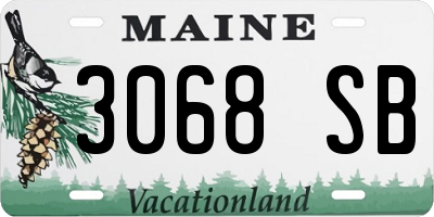 ME license plate 3068SB