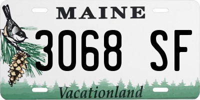 ME license plate 3068SF
