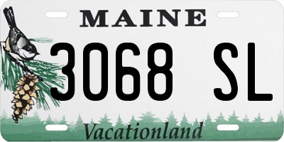 ME license plate 3068SL