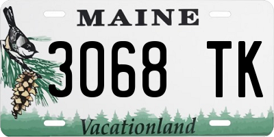 ME license plate 3068TK