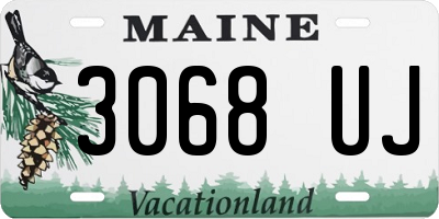 ME license plate 3068UJ