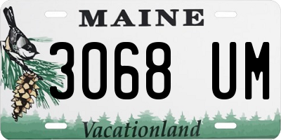 ME license plate 3068UM