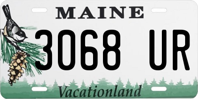 ME license plate 3068UR