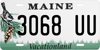 ME license plate 3068UU