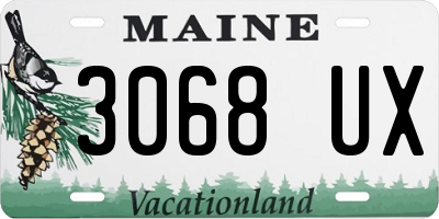 ME license plate 3068UX