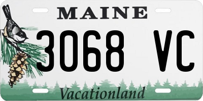 ME license plate 3068VC