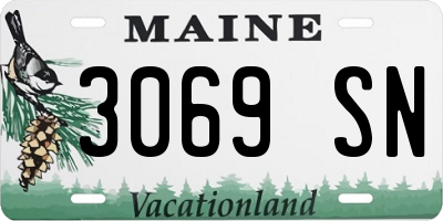 ME license plate 3069SN