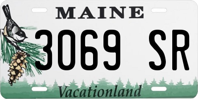 ME license plate 3069SR