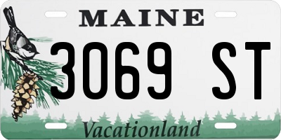 ME license plate 3069ST