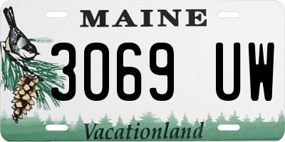 ME license plate 3069UW