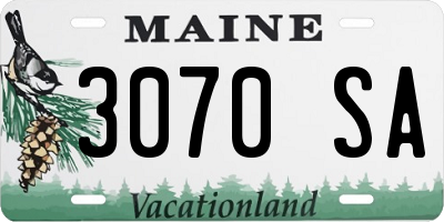ME license plate 3070SA