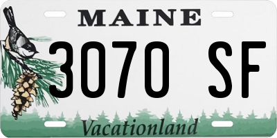 ME license plate 3070SF