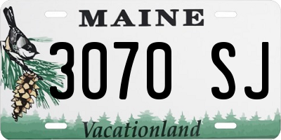 ME license plate 3070SJ