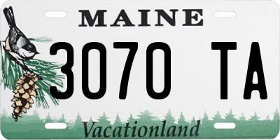 ME license plate 3070TA