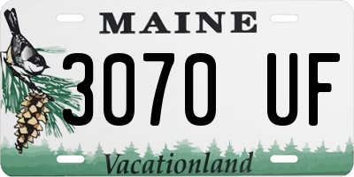 ME license plate 3070UF