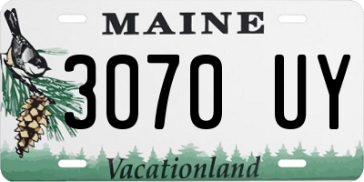 ME license plate 3070UY