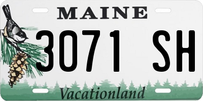 ME license plate 3071SH