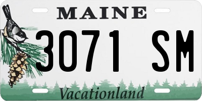 ME license plate 3071SM