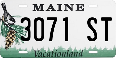 ME license plate 3071ST