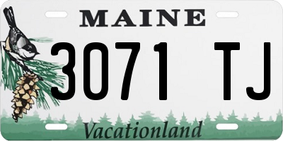 ME license plate 3071TJ