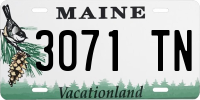 ME license plate 3071TN