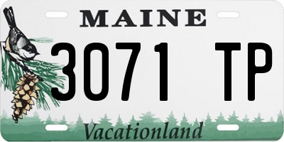 ME license plate 3071TP