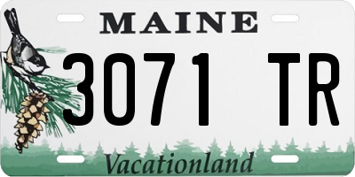 ME license plate 3071TR