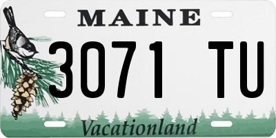 ME license plate 3071TU