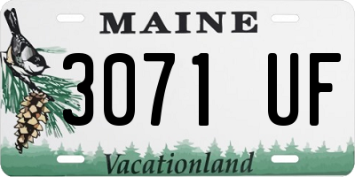 ME license plate 3071UF