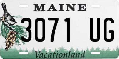 ME license plate 3071UG