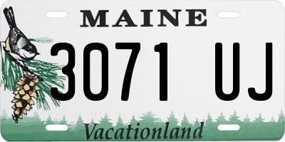 ME license plate 3071UJ