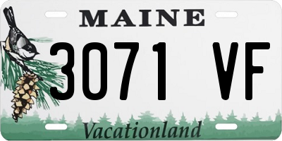 ME license plate 3071VF