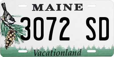 ME license plate 3072SD