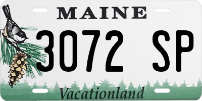 ME license plate 3072SP