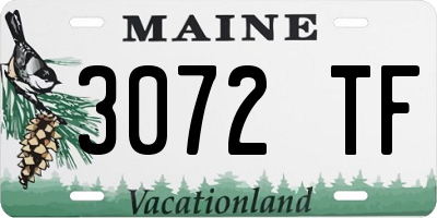 ME license plate 3072TF