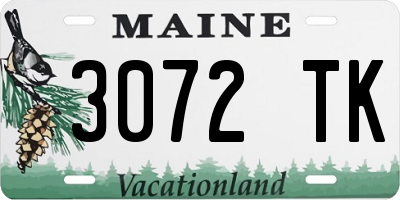 ME license plate 3072TK
