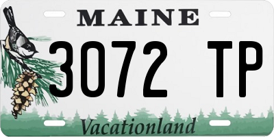 ME license plate 3072TP