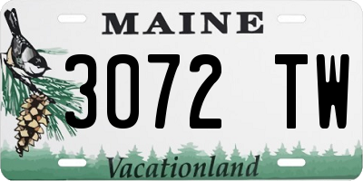 ME license plate 3072TW