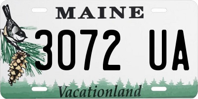 ME license plate 3072UA