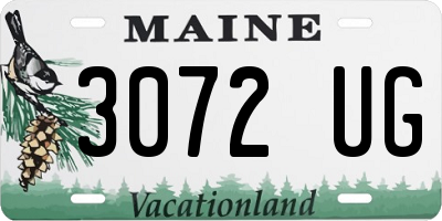 ME license plate 3072UG