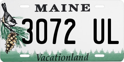 ME license plate 3072UL