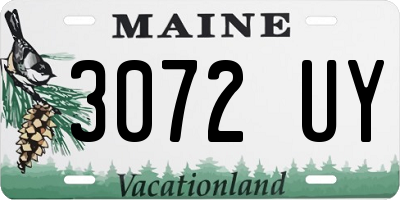 ME license plate 3072UY
