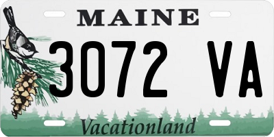 ME license plate 3072VA