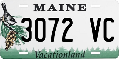 ME license plate 3072VC